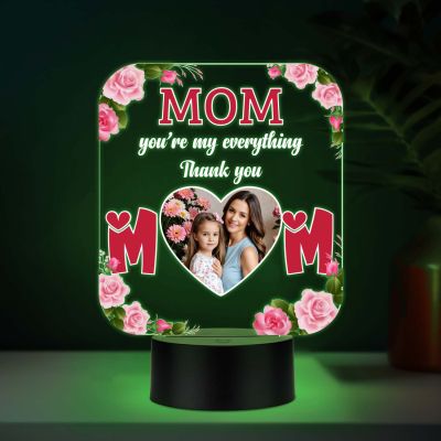 Mom You are My Everything Personalized Led Lamp with Mutlicolored Light & USB Powered | Mothers Day Gift for Mom | Thankyou Gift for Mom